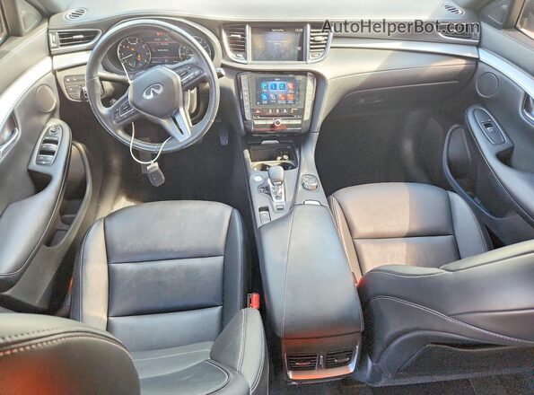 3PCAJ5BA4MF105393 2021 INFINITI QX50 White Вид панелі приладів