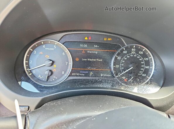 3PCAJ5BA4MF105393 2021 INFINITI QX50 White Вид щитка приладів