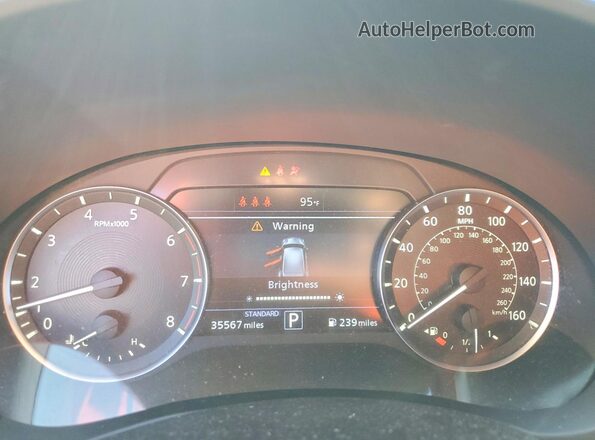 3PCAJ5BA8NF114034 2022 INFINITI QX50 White ხელსაწყოთა პანელის ხედი