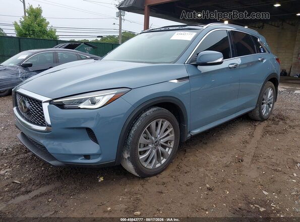 3PCAJ5BAXPF112868 2023 INFINITI QX50 Light Blue Передняя левая четверть