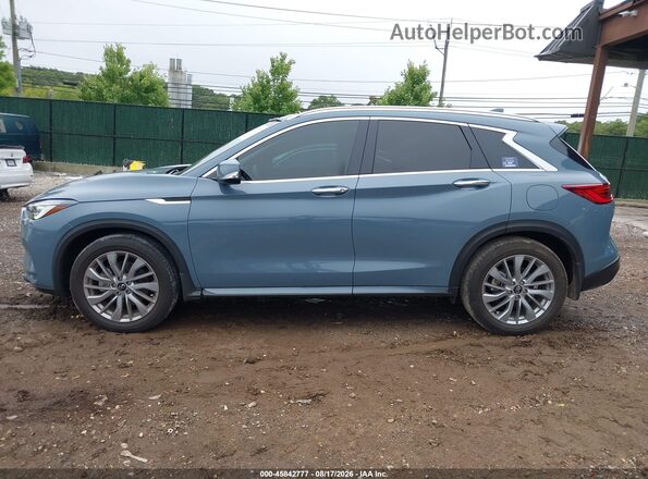 3PCAJ5BAXPF112868 2023 INFINITI QX50 Light Blue Панорамный вид салона 360°