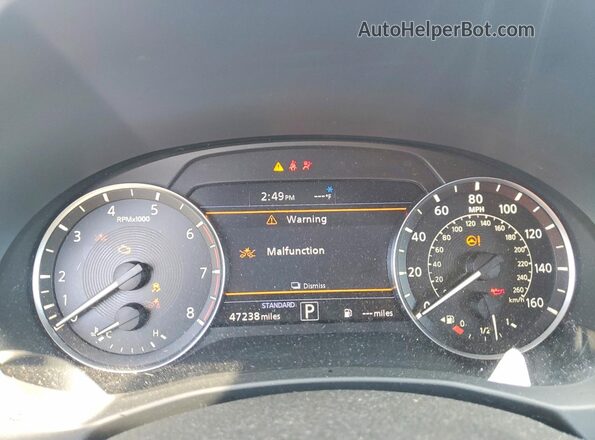 3PCAJ5BB0MF116562 2021 INFINITI QX50 Black Vista del cuadro de instrumentos