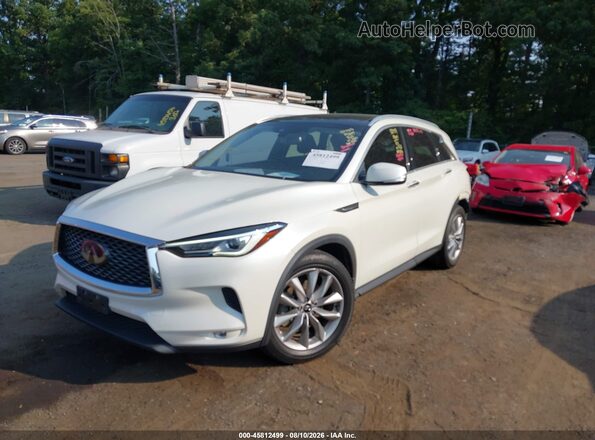 3PCAJ5BB1MF110723 2021 INFINITI QX50 White წინა მარცხენა ხედი სამი მეოთხედიდან
