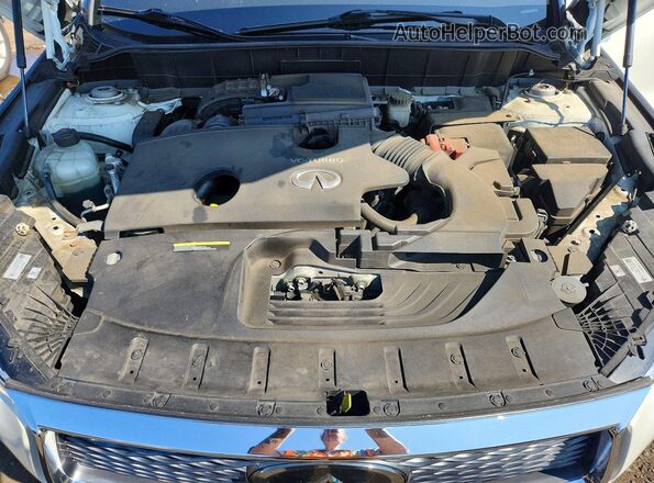 3PCAJ5BB3MF114952 2021 INFINITI QX50 White Engine compartment view