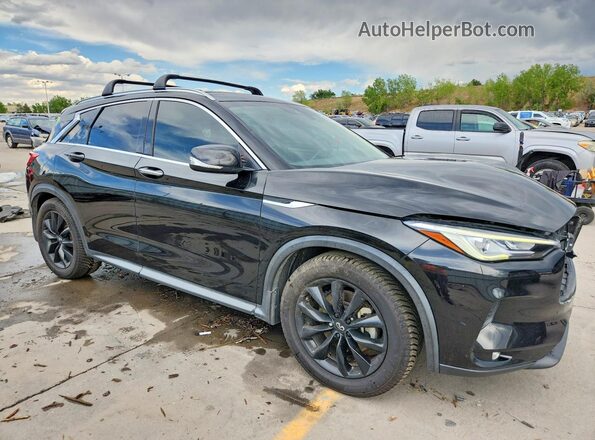 3PCAJ5BB9MF100876 2021 INFINITI QX50 Black Передня права чверть