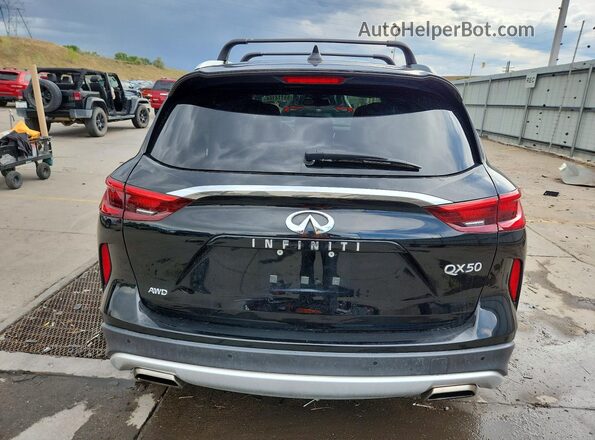 3PCAJ5BB9MF100876 2021 INFINITI QX50 Black Вид ззаду