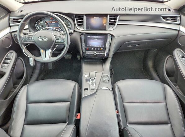 3PCAJ5BB9MF100876 2021 INFINITI QX50 Black Вид панелі приладів