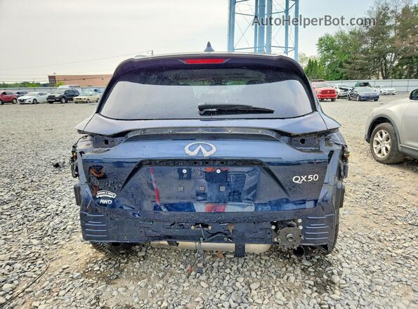 3PCAJ5BBXMF123051 2021 INFINITI QX50 Blue Rear view