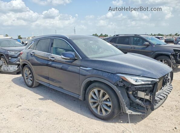 3PCAJ5CA4MF108874 2021 INFINITI QX50 Синий Передняя правая четверть