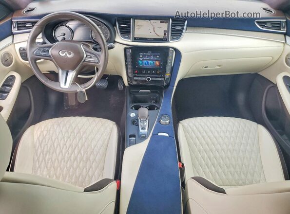 3PCAJ5DB6MF116014 2021 INFINITI QX50 Blue Вид панелі приладів