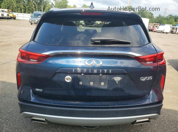 3PCAJ5DB6MF116014 2021 INFINITI QX50 Blue Вид ззаду