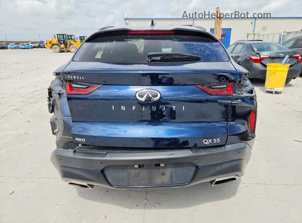 3PCAJ5JR6PF115578 2023 INFINITI QX55 Blue Widok z tyłu