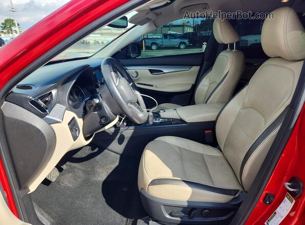 3PCAJ5M13KF107629 2019 INFINITI QX50 Red Front interior view