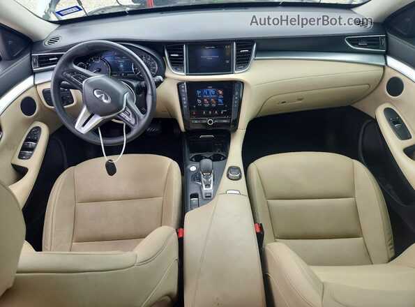 3PCAJ5M14LF102490 2020 INFINITI QX50 White Vista del salpicadero