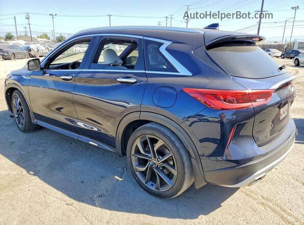 3PCAJ5M16KF110735 2019 INFINITI QX50 Синий Задняя левая четверть