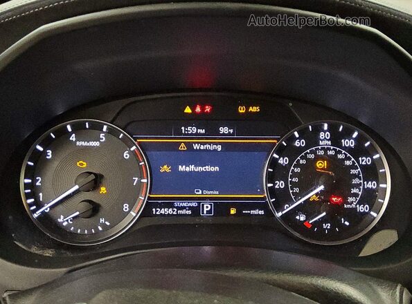 3PCAJ5M17KF112073 2019 INFINITI QX50 Серебряный Вид щитка приборов