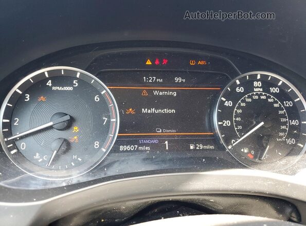 3PCAJ5M17LF110180 2020 INFINITI QX50 Черный Вид щитка приборов