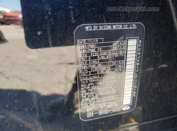 3PCAJ5M17LF110180 2020 INFINITI QX50 Черный Вид наклейки с VIN-кодом