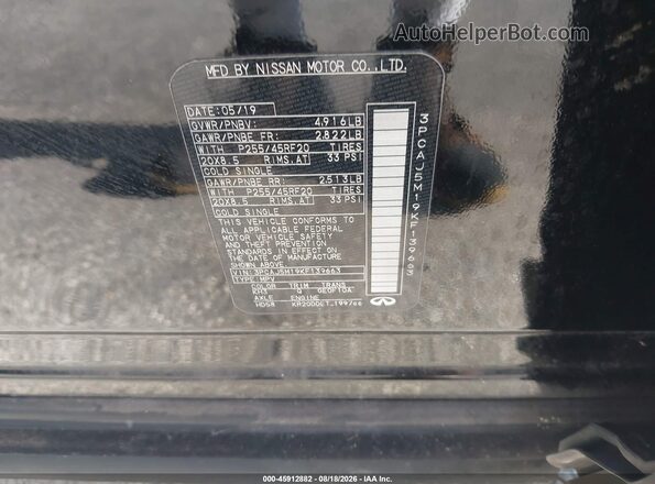 3PCAJ5M19KF139663 2019 INFINITI QX50 Black Vista del compartimento del motor