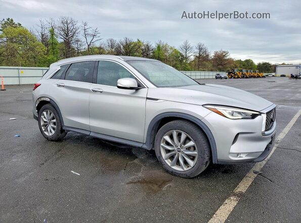 3PCAJ5M30KF128553 2019 INFINITI QX50 Серебряный Передняя правая четверть