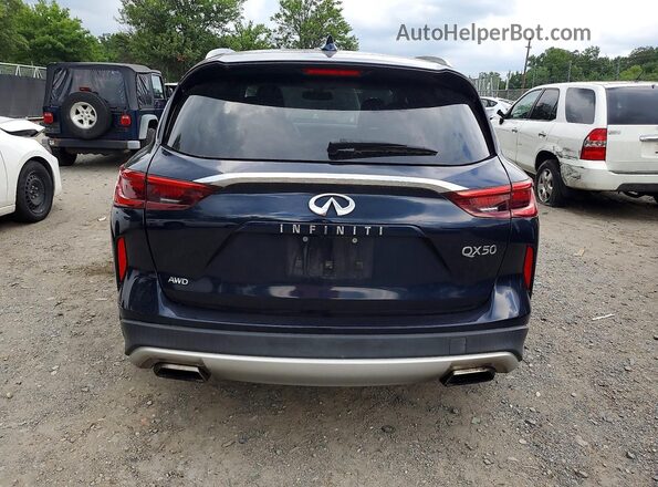 3PCAJ5M31KF116217 2019 INFINITI QX50 Blue Rear view