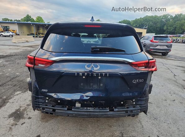 3PCAJ5M32KF122995 2019 INFINITI QX50 Blue Widok z tyłu