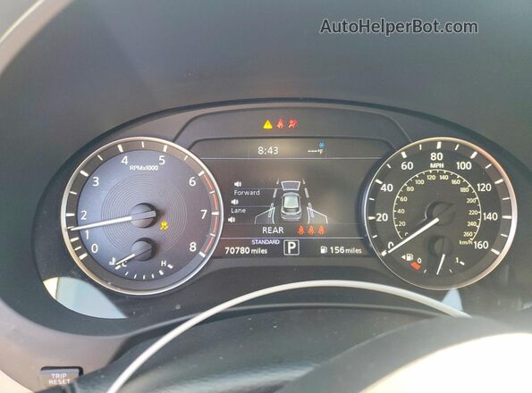 3PCAJ5M34LF105648 2020 INFINITI QX50 Brown Instrument cluster view