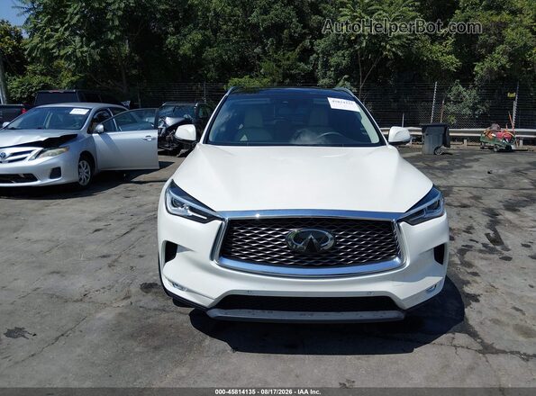 3PCAJ5M35KF107505 2019 INFINITI QX50 White Instrument cluster view