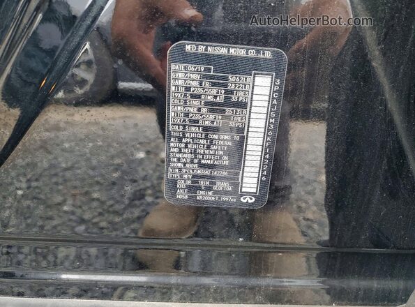 3PCAJ5M36KF142246 2019 INFINITI QX50 Black VIN sticker view