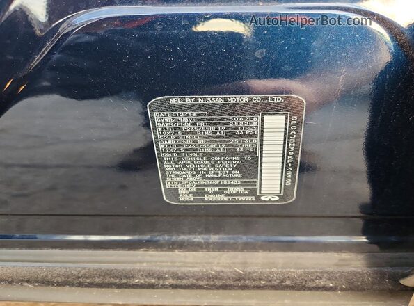 3PCAJ5M38KF132432 2019 INFINITI QX50 Blue Вид наклейки з VIN-кодом