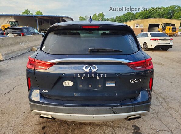 3PCAJ5M38KF132432 2019 INFINITI QX50 Blue Вид ззаду