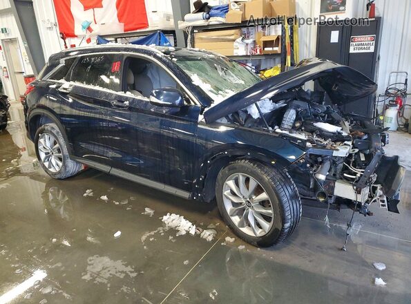 3PCAJ5M3XKF130729 2019 INFINITI QX50 Blue Przód prawy