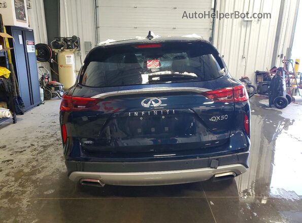 3PCAJ5M3XKF130729 2019 INFINITI QX50 Blue Widok z tyłu