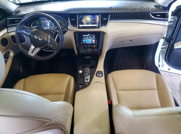 3PCAJ5M3XLF105184 2020 INFINITI QX50 White წინა პანელის ხედი