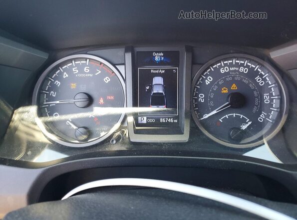 3TMAZ5CN1HM041602 2017 TOYOTA TACOMA Red Սարքավորումների վահանակի տեսք