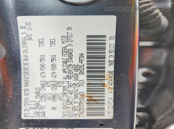3TMAZ5CN3PM201428 2023 TOYOTA TACOMA Gray Vista del compartimento del motor