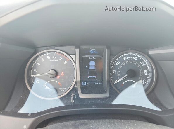 3TMAZ5CN4KM082443 2019 TOYOTA TACOMA White Вид щитка приладів