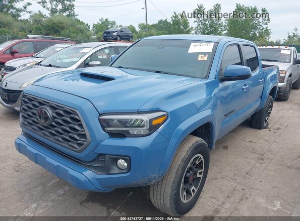 3TMAZ5CN4KM099050 2019 TOYOTA TACOMA Синий Передняя левая четверть