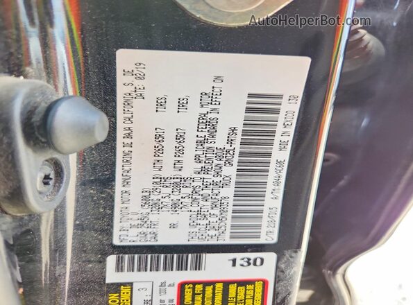 3TMAZ5CN5KM093578 2019 TOYOTA TACOMA Black ძრავის განყოფილების ხედი