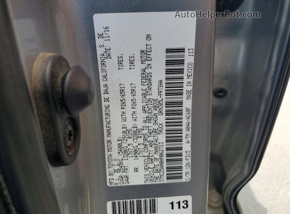 3TMCZ5AN0HM062713 2017 TOYOTA TACOMA Silver Շարժիչի բաժամունքի տեսք