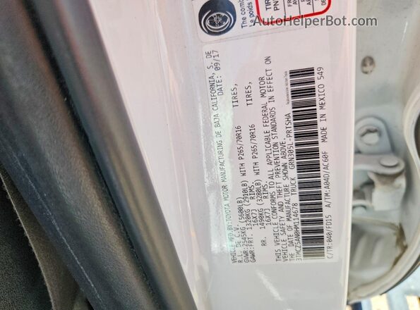 3TMCZ5AN0HM114678 2017 TOYOTA TACOMA White VIN կոդի պիտակի տեսք