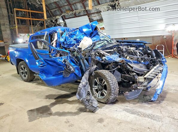3TMCZ5AN0JM160954 2018 TOYOTA TACOMA Blue Передня права чверть