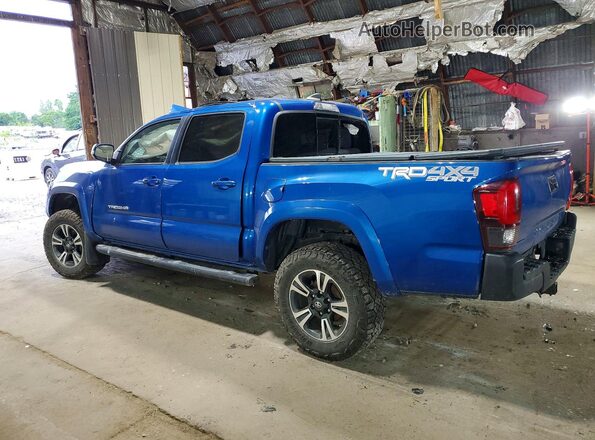 3TMCZ5AN0JM160954 2018 TOYOTA TACOMA Blue Задня ліва чверть