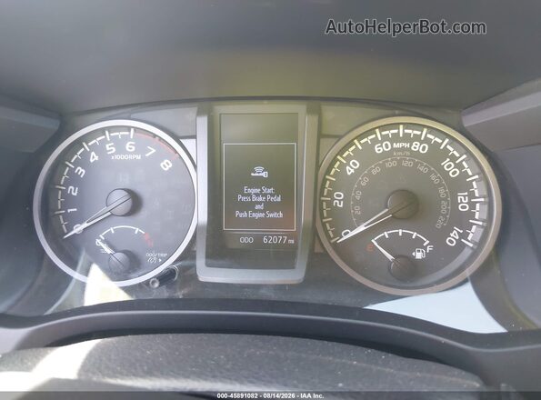 3TMCZ5AN0KM240627 2019 TOYOTA TACOMA Gray უკანა სავარძლების ხედი
