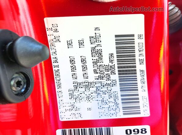 3TMCZ5AN0PM588919 2023 TOYOTA TACOMA Красный Вид подкапотного пространства