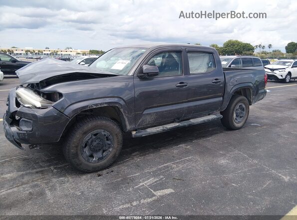 3TMCZ5AN1JM132628 2018 TOYOTA TACOMA Gray წინა მარცხენა ხედი სამი მეოთხედიდან