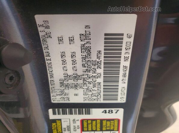 3TMCZ5AN2JM181840 2018 TOYOTA TACOMA Серый Вид подкапотного пространства
