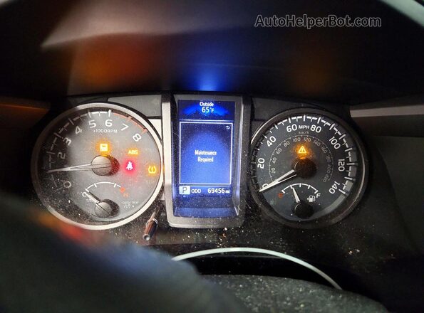 3TMCZ5AN2KM208598 2019 TOYOTA TACOMA White Vista del cuadro de instrumentos
