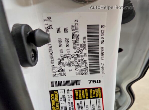 3TMCZ5AN2KM208598 2019 TOYOTA TACOMA White Vista del compartimento del motor