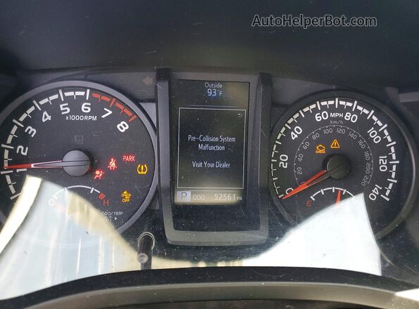 3TMCZ5AN2LM358695 2020 TOYOTA TACOMA Белый Вид щитка приборов